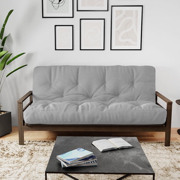 Royal Sleep Products by The Futon Factory | 10 inch Pocket Coil Futon Mattress - Grey Color - Queen Size - CertiPUR Certified Foam - Made in USA - Frame Not Included