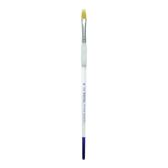 SG930 Series | Soft-Grip™ Standard Handle Gold Taklon Filbert Comb Brush