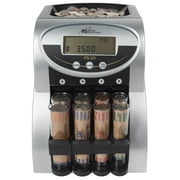Royal Sovereign Electric USD Coin Counter 2 Rows, Silver