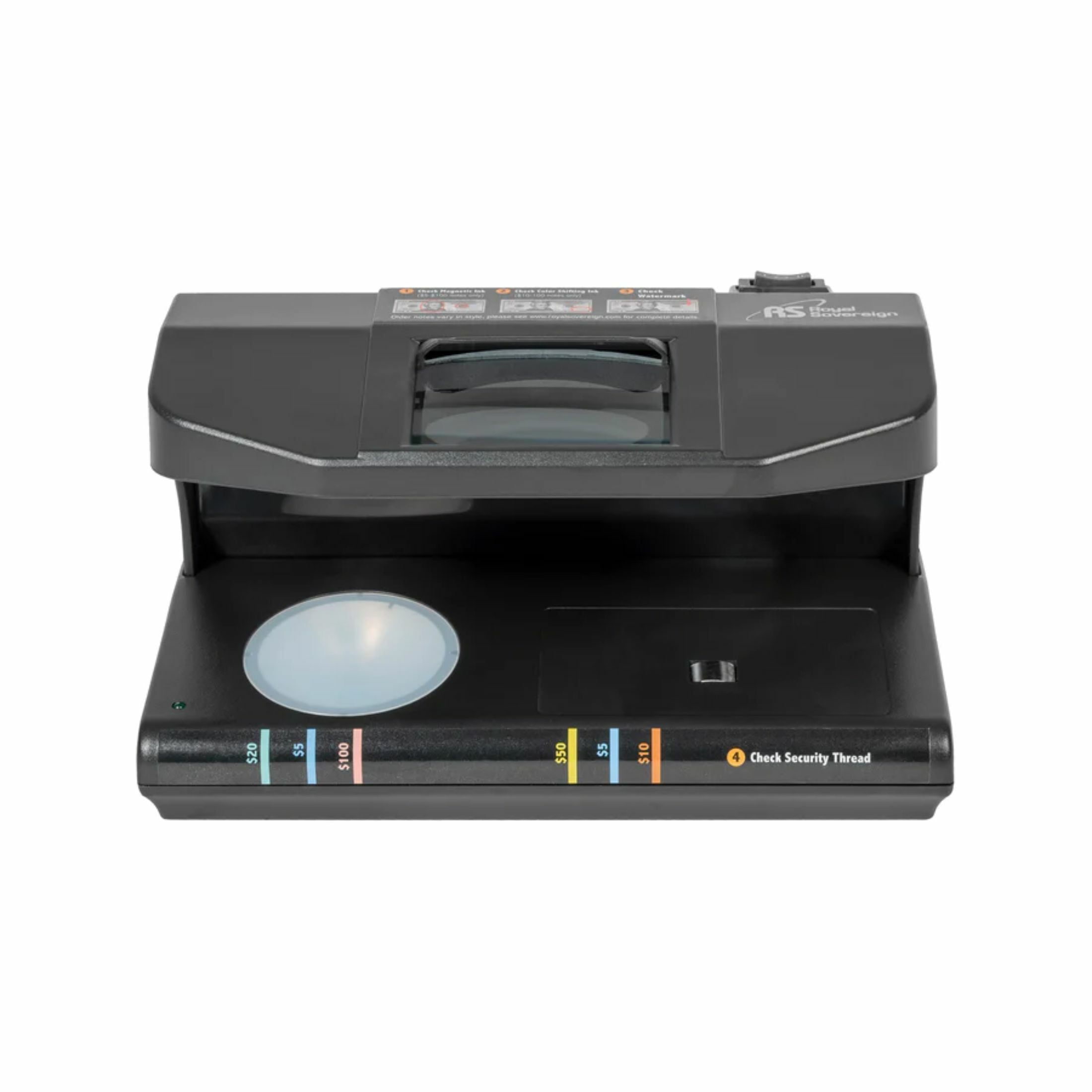 Royal Sovereign RCD3000 4Way Counterfeit Detector with Magnifying Lens