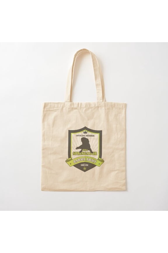 Royal Springador Shield (Lime) Canvas Tote Bags, Reusable Shopping Bag