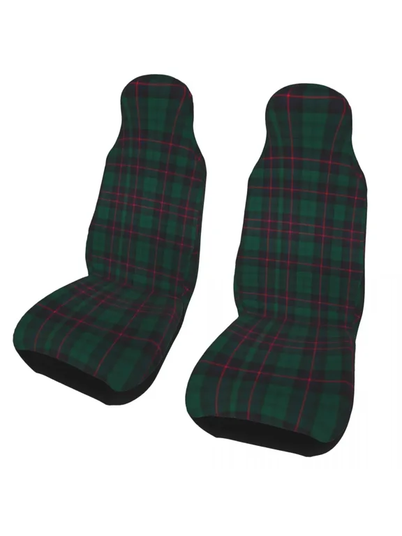 Royal Stewart Tartan Clan Car Seat Covers Universal for Cars Trucks SUV or Van Geometric Gingham Bucket Seats Protector Covers
