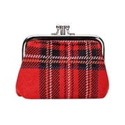 Signare USA Royal Stewart Tartan Red Coin Purse for Women