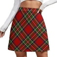 thumbnail image 1 of Royal Stewart Tartan Cross Plaid Mini Skirt mini denim skirt Woman skirt Dresses, 1 of 7