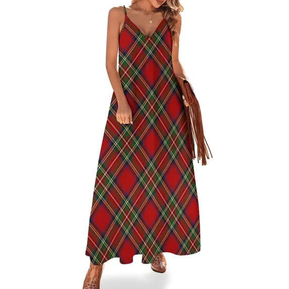 Royal Stewart Tartan Cross Plaid Sleeveless Dress bandage dress women's clothing trend 2025 Womens dresses Dress