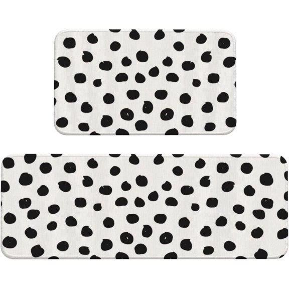 Royal Stewart Tartan Kitchen Mats Set of 2, Home Decor Kitchen Rugs for Floor - 17x29 and 17x47 Inch