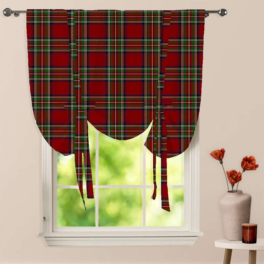 Royal Stewart Tartan Large Window Curtain for Living Room Roman Curtain ...