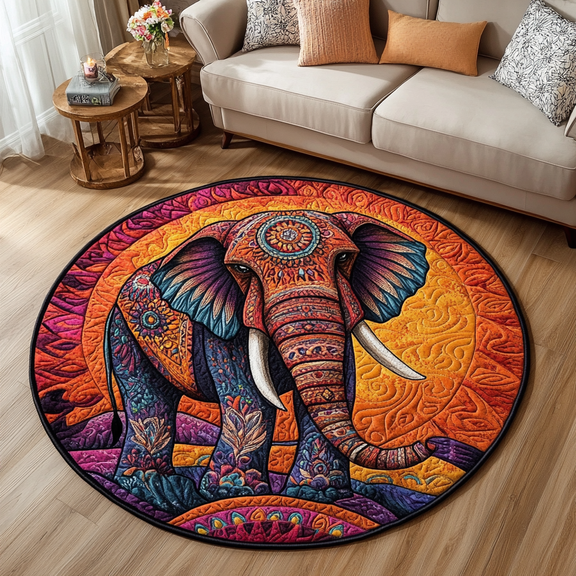 Royal Stomp 3D All Over Printed Quilted Round Mat BTO11090093