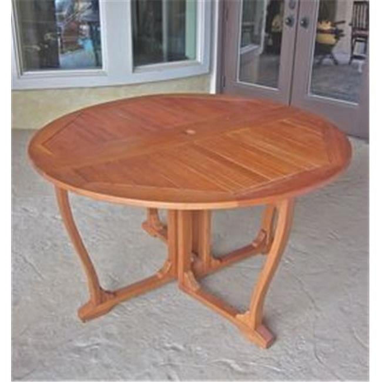International Caravan Royal Tahiti Round Wood Gate Leg Table International Caravan Royal Tahiti Round Wood Gate Leg Table