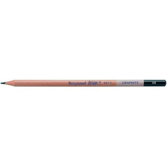 Royal Talens 8815K-9B Bruynzeel Design Graphite Pencil, 9B Lead