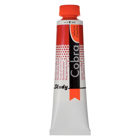 Royal Talens Cobra Study Water Mixable Oil Color, 40ml, Pyrrole Red Deep