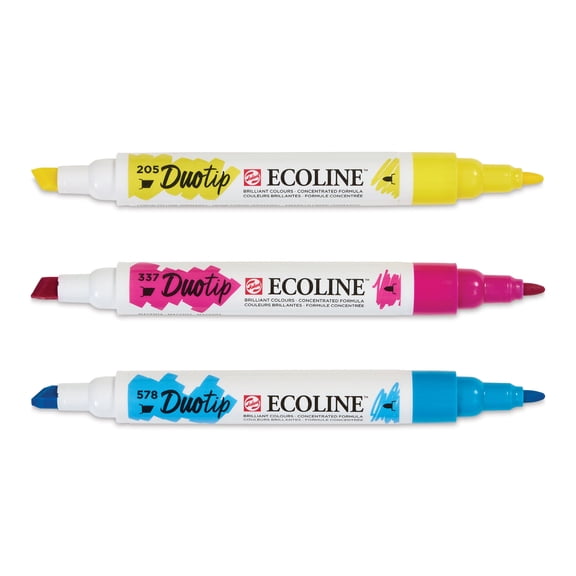 Royal Talens Ecoline DuoTip Markers - Primary, Set of 3