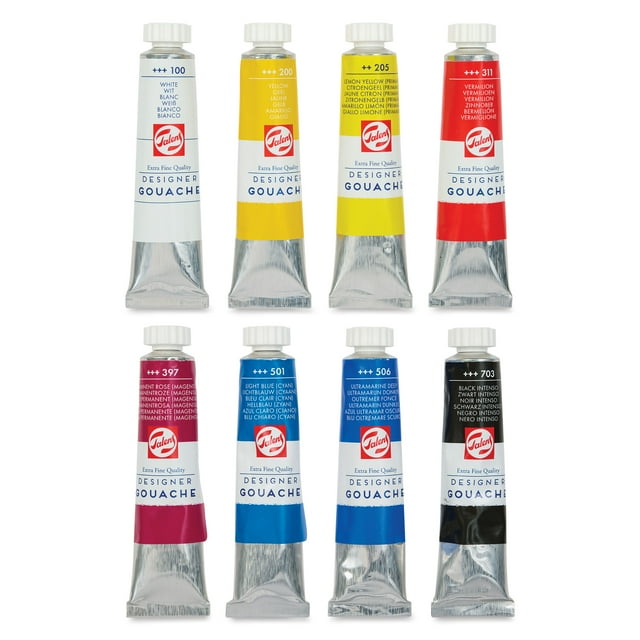 Royal Talens Gouache - Set of 8, Mixing Colors, 20 ml Tubes