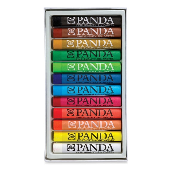 Royal Talens Panda Oil Pastels - Set of 12, Assorted Colors