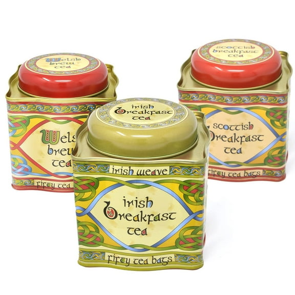 Royal Tara Black Tea Set of 3 - Scottish Tea, Welsh Tea & Irish Weave Tea in Reusable Tin