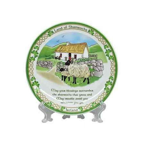 Royal Tara Blessing Plate Farm Print Land of Shamrock Kitchenware Souvenit St Patrick's Day