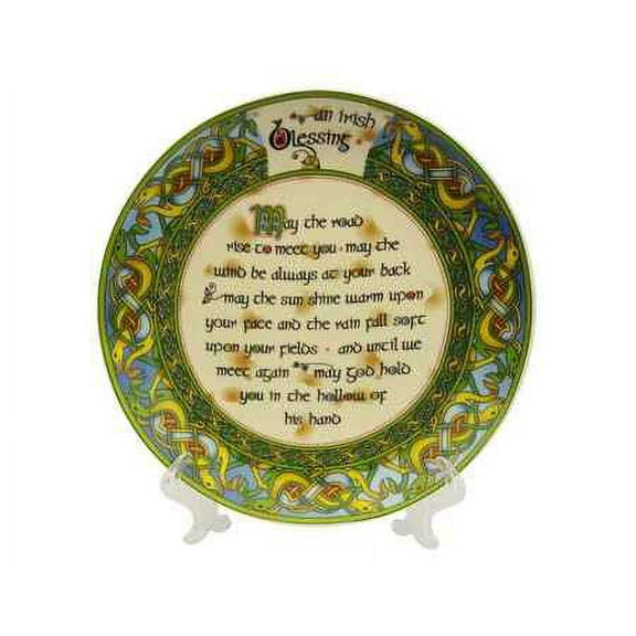 Large Irish Blessing Plate (8")- Irish Weave