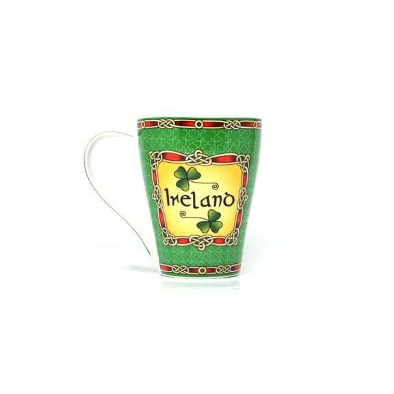 Royal Tara Bone China Mug Ireland Shamrock Cup Green Color - 380 ml/13 fl oz