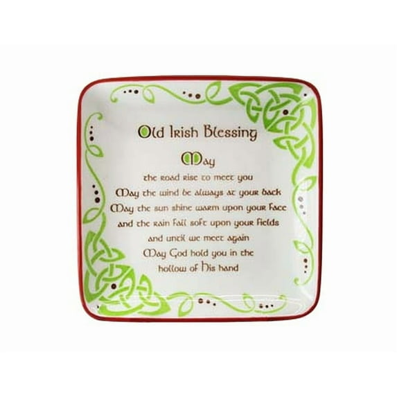 Royal Tara Ceramic Decorative Plate with Irish Blessing Saying - 12cm