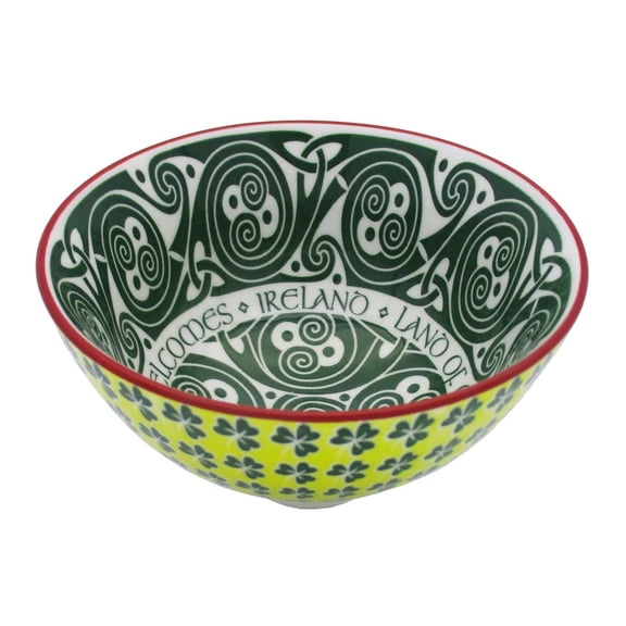 Royal Tara Clara Irish Bowl - 11cm Green Yellow Colour
