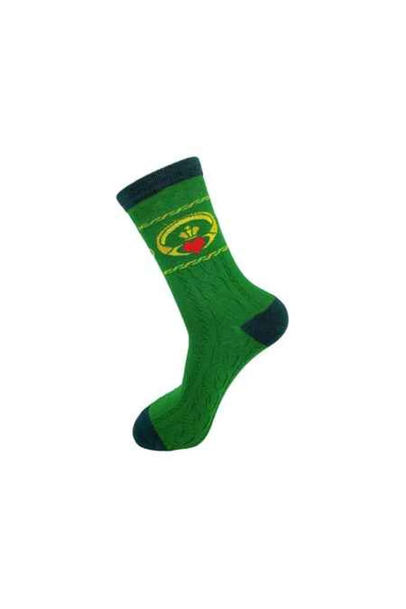 Cotton Green Claddagh Socks Aran Style Irish Symbol Love Loyalty Ireland Gift St Patrick's Day