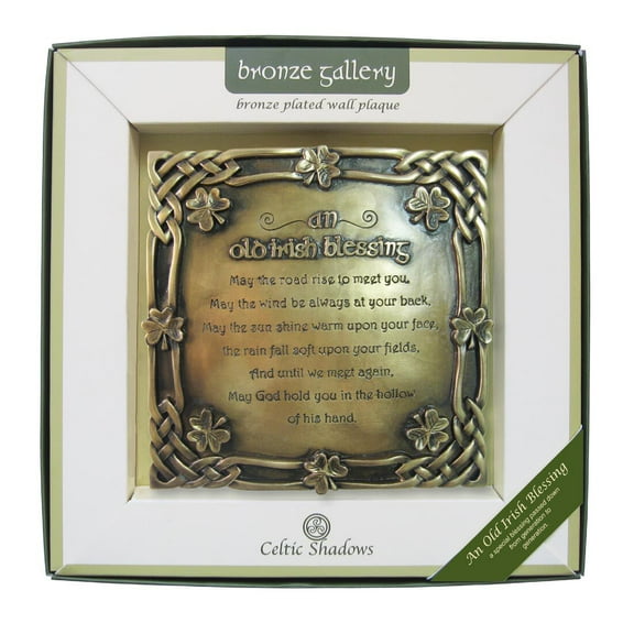 Royal Tara Irish Blessing Wall Bronze Plaque Plated 6in x 6in from Ireland