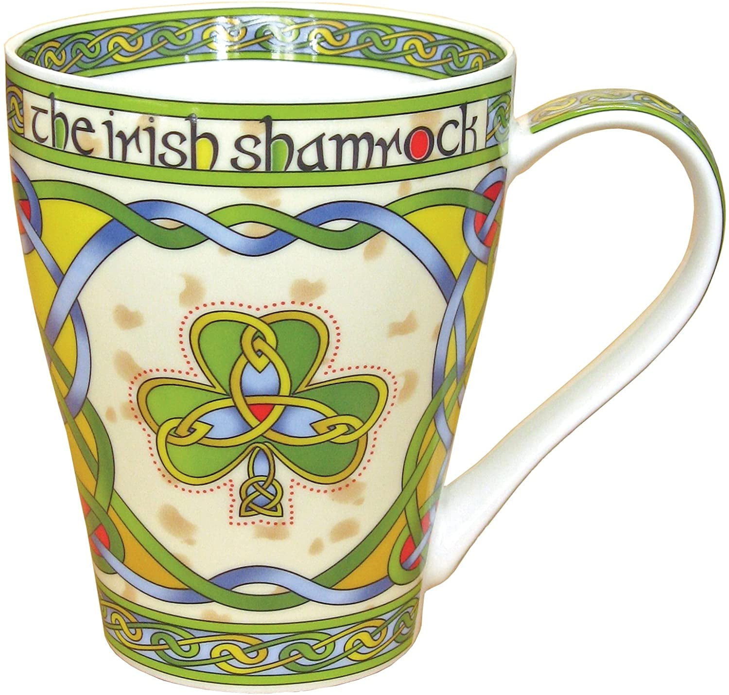 Royal Tara Irish Shamrock Coffee Mug with Celtic Knots Design 380 ml/13