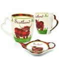 thumbnail image 1 of Royal Tara Scotland Set of 2 Tartan Cow Mug/Cup and Teabag Holder, 1 of 3