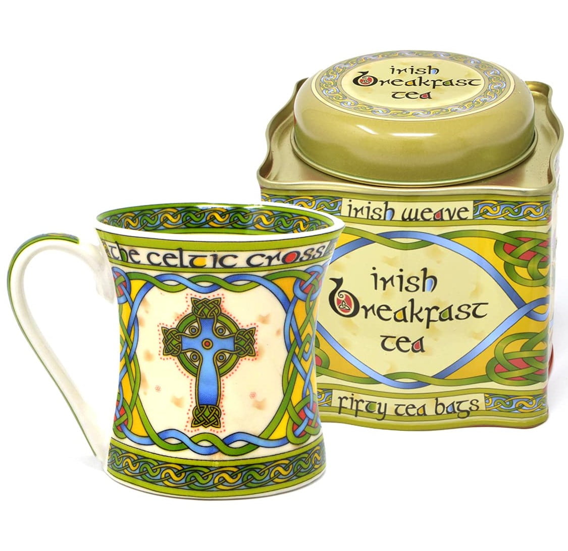 Royal Tara Irish Harp Mug - 11 Oz Bone China Cup With Celtic Weave Design Bone  China Tea Cups