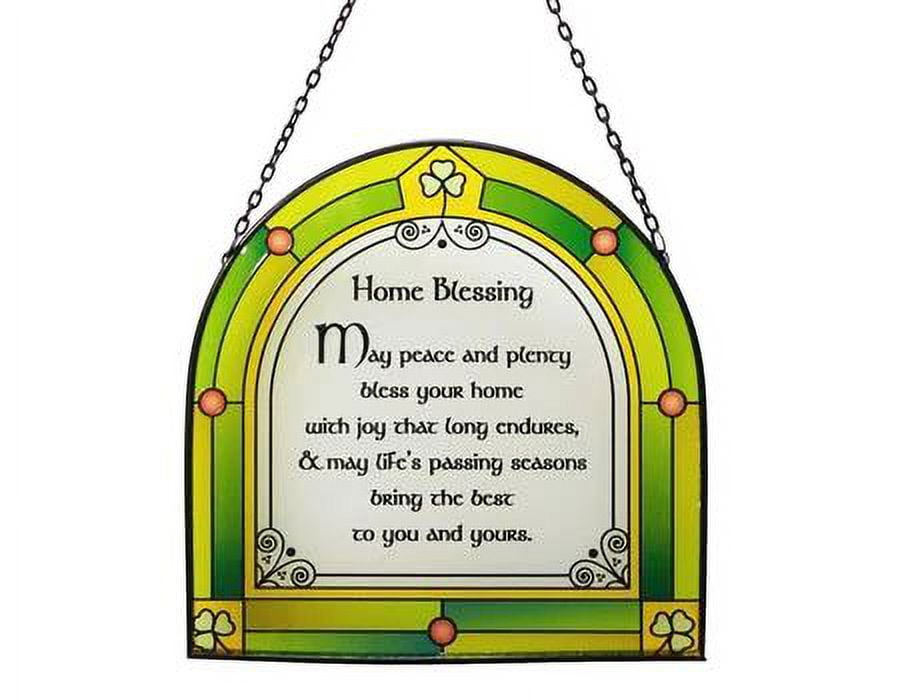 Royal Tara Shamrock Stained Glass Window Hang Suncatcher Square Irish