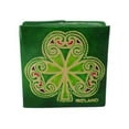thumbnail image 1 of Royal Tara Shamrock square coin leather purse  7cm, 1 of 2