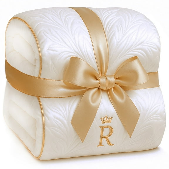 Royal Therapy King Size Comforter – White Comforter, Down Alternative Bed Comforter, Fluffy Duvet Insert, Cool And Comfortable