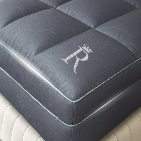 Royal Therapy Twin Size Mattress Topper – Extra Thick Cooling Down Alternative Bed Topper, Soft Jacquard Cotton Mattress Pad for All Sleepers, Gray