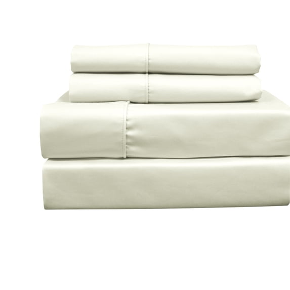 Royal Tradition 650 Thread Count Solid Cotton Blend Sheets Sateen weave Deep Pockets Wrinkle-free & Easy Care Set
