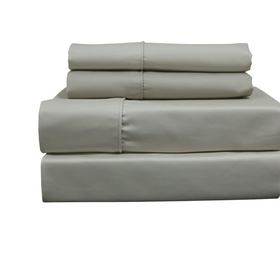 Royal Tradition 650 Thread Count Solid Cotton Blend Sheets Sateen weave Deep Pockets Wrinkle-free & Easy Care Set