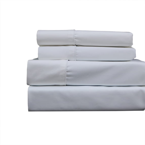 Royal Tradition 650 Thread Count Solid Cotton Blend Sheets Sateen weave Deep Pockets Wrinkle-free & Easy Care Set