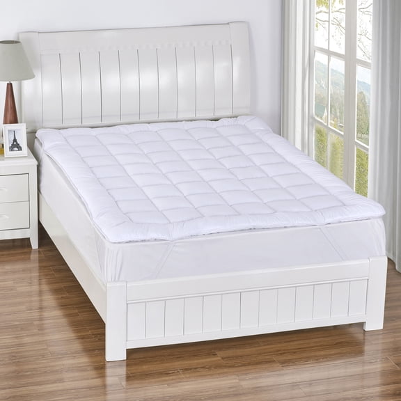 Royal Tradition Microfiber 2" Mattress Topper Fluffy Down Alternative Fill - Twin-XL
