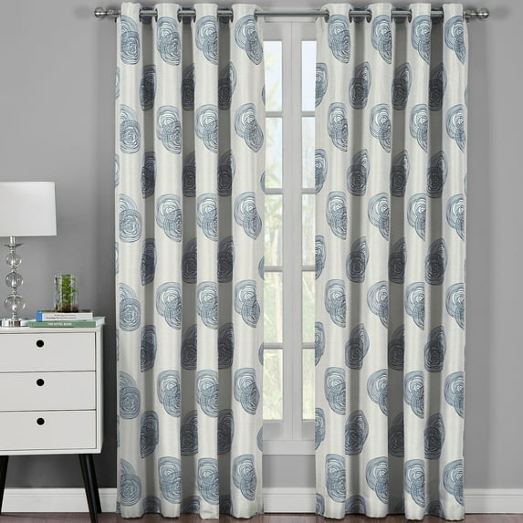 Royal Tradition Royal Tradition Contemporary Abstract Grommet Light Filtering Curtain Pair