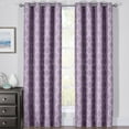 thumbnail image 1 of Royal Tradition 100% Blackout Curtain Panels Alana Jacquard Thermal Insulated (Set of 2 Panels)- 108x96 - Purple, 1 of 5