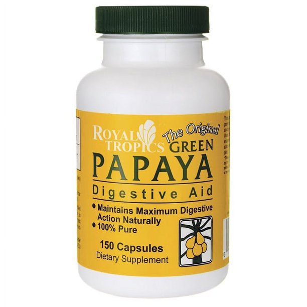 Royal Tropics The Original Green Papaya, Digestive Aid, 150 Capsules