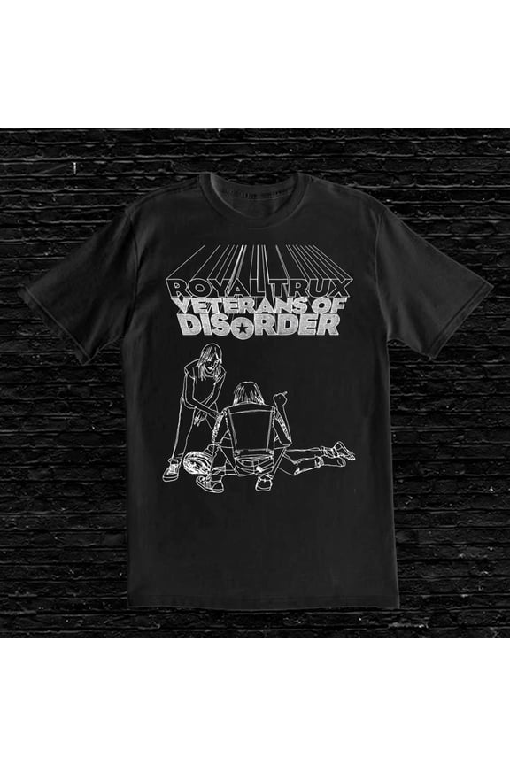 Royal Trux Unisexual Adult Cotton Vintage Soft Short Sleeve Collarless Black Tee