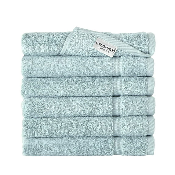 Royal Turkish Towel Royal Turkish Cotton Hand Towels - Hotel Collection Towel Set of 6 Sage Green