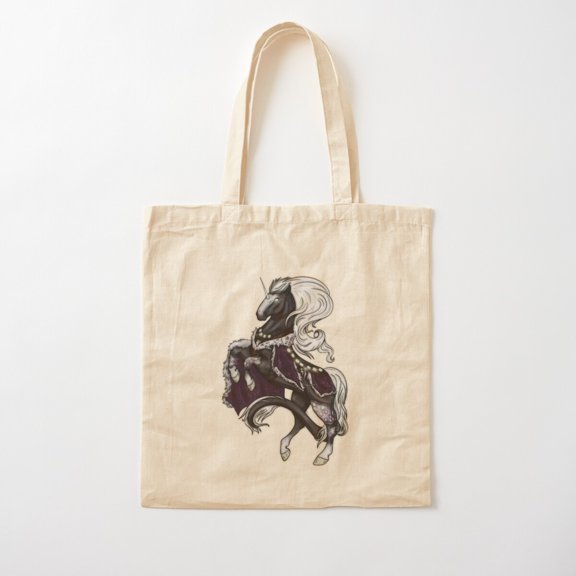 Royal Unicorn Canvas Tote Bags, Reusable Shopping Bag