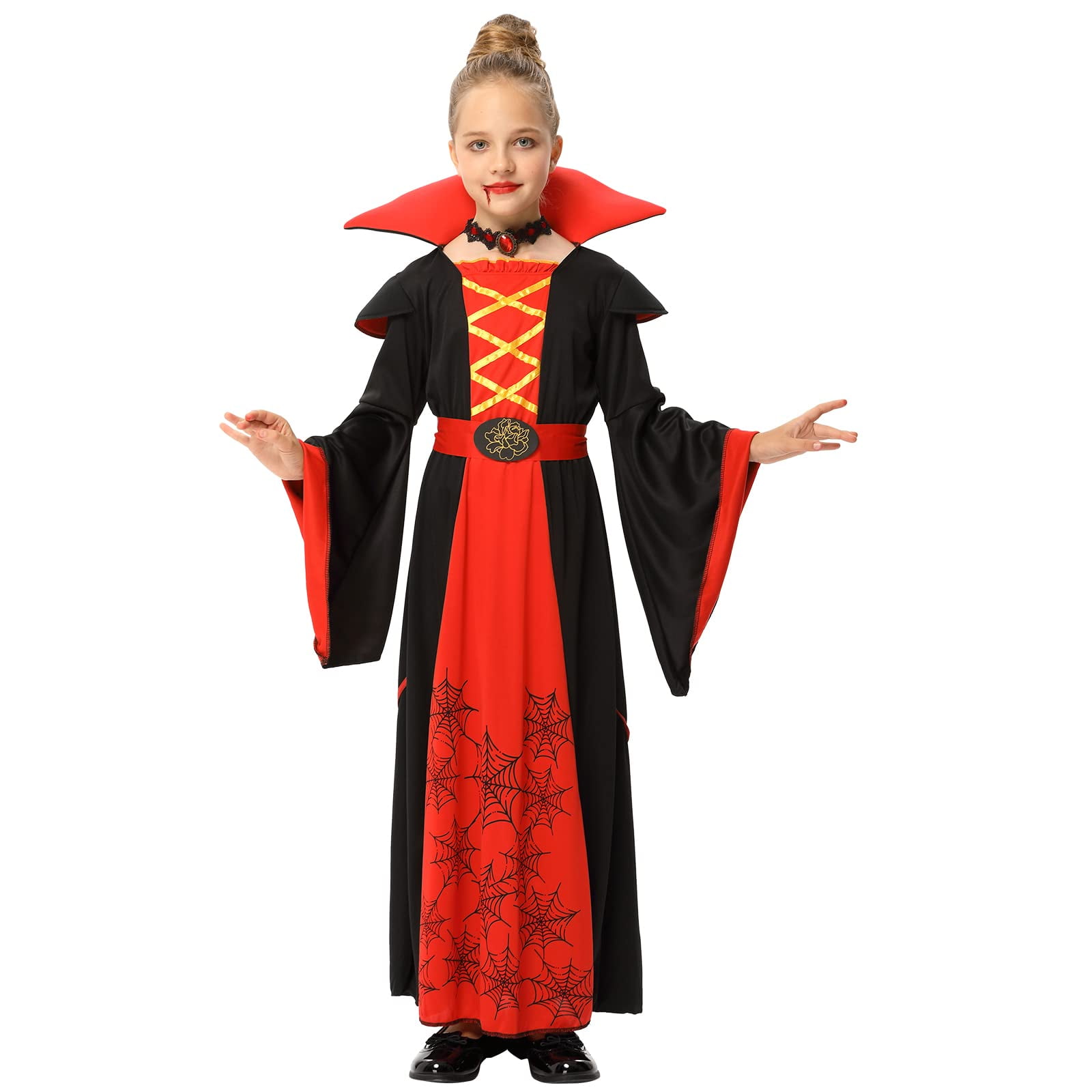 Royal Vampire Costume for Girls Halloween Dress Up Party VampireThemed