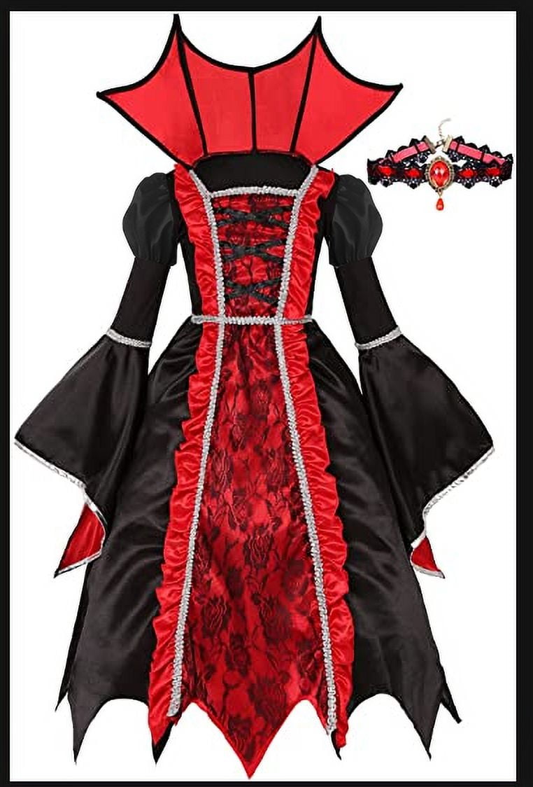 Royal Vampire Costume for GirlsVictorian Vampiress Queen Dress UpNoble