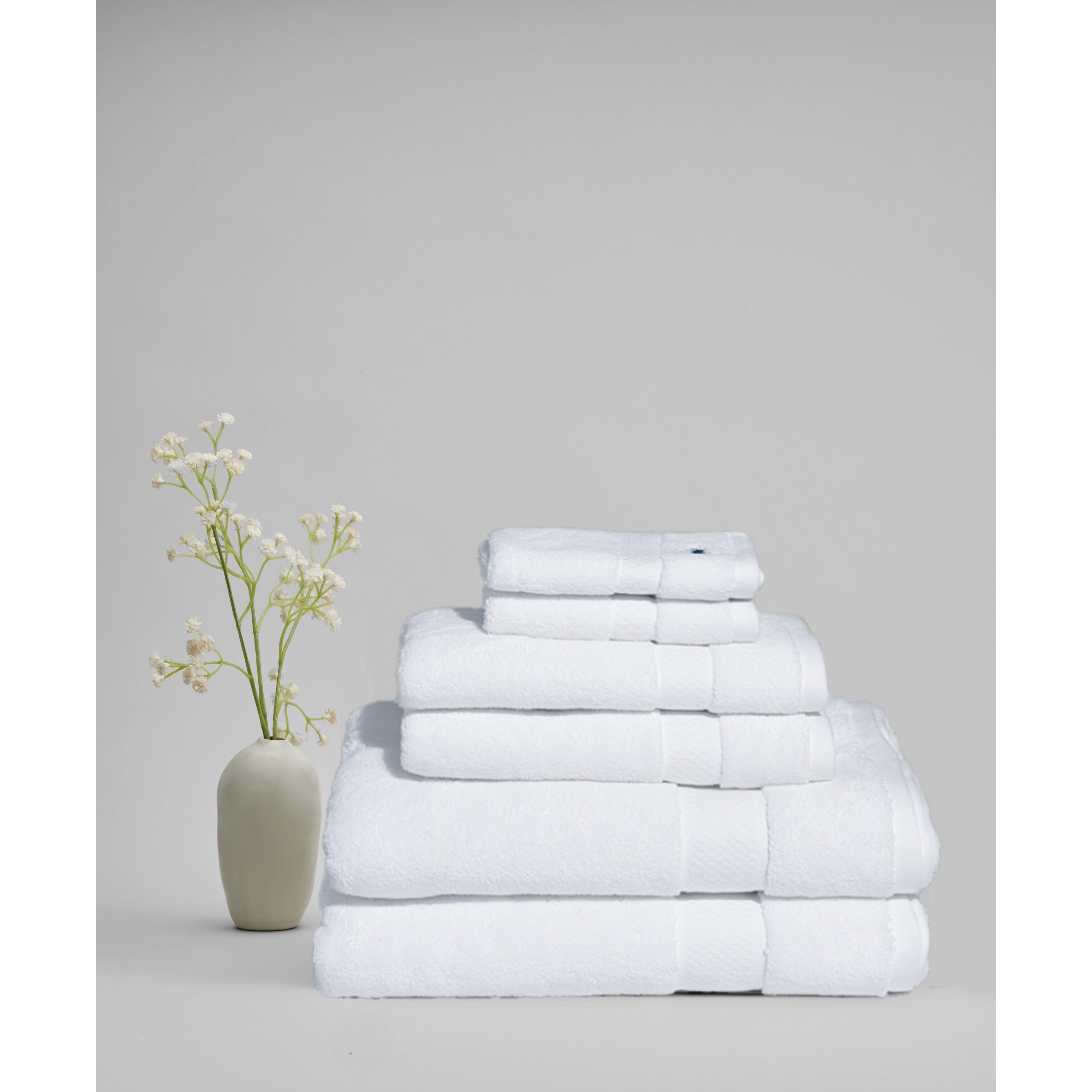 Royal Velvet Signature Solid 6 Piece Towel Set White Walmart