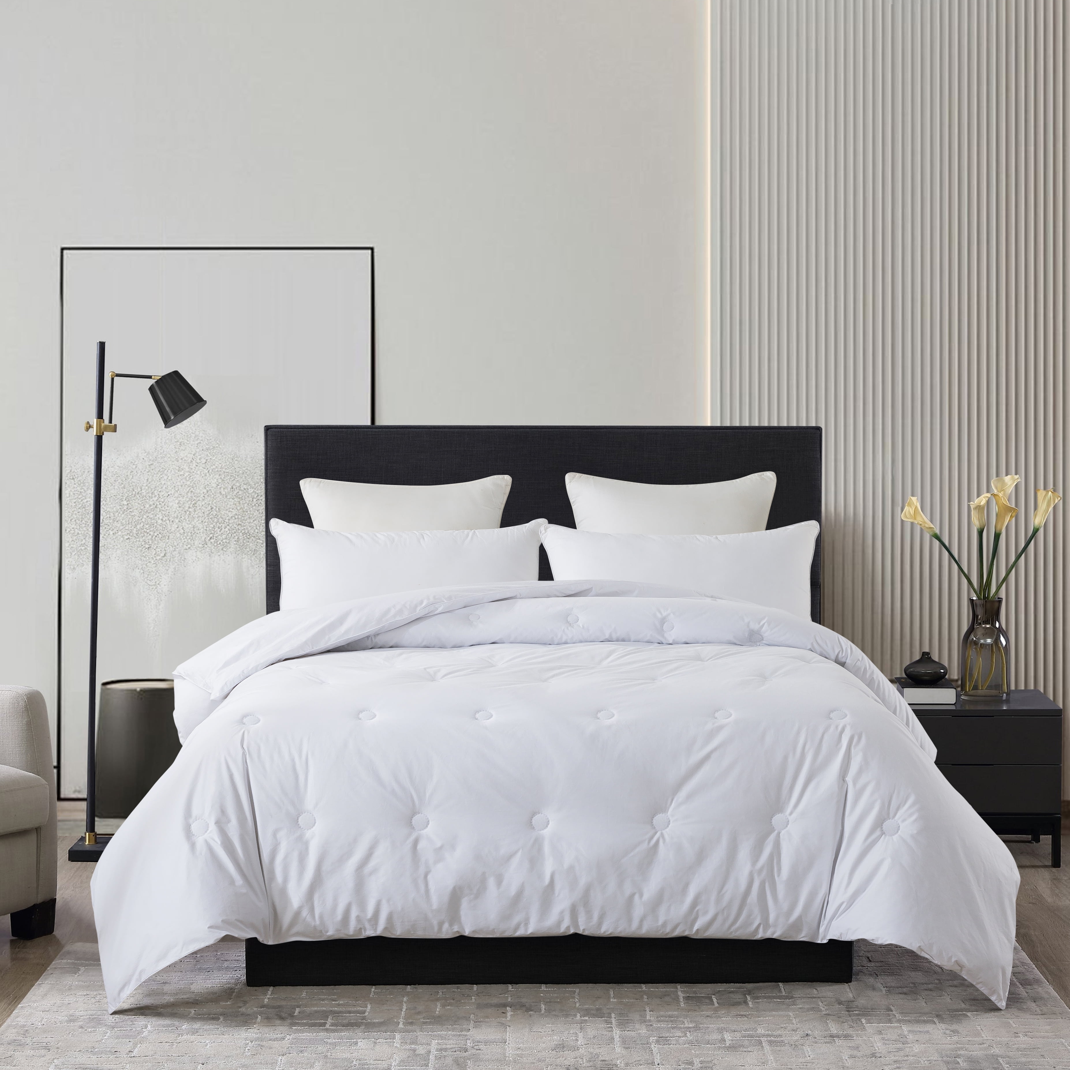 Royal Velvet Tufted Down Alternative Comforter King - White