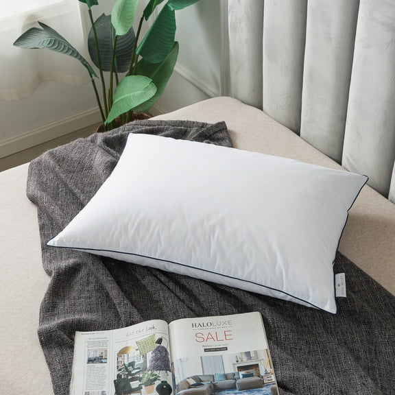 Royal Velvet White European Down and Nano Feather Pillow - Standard/Queen