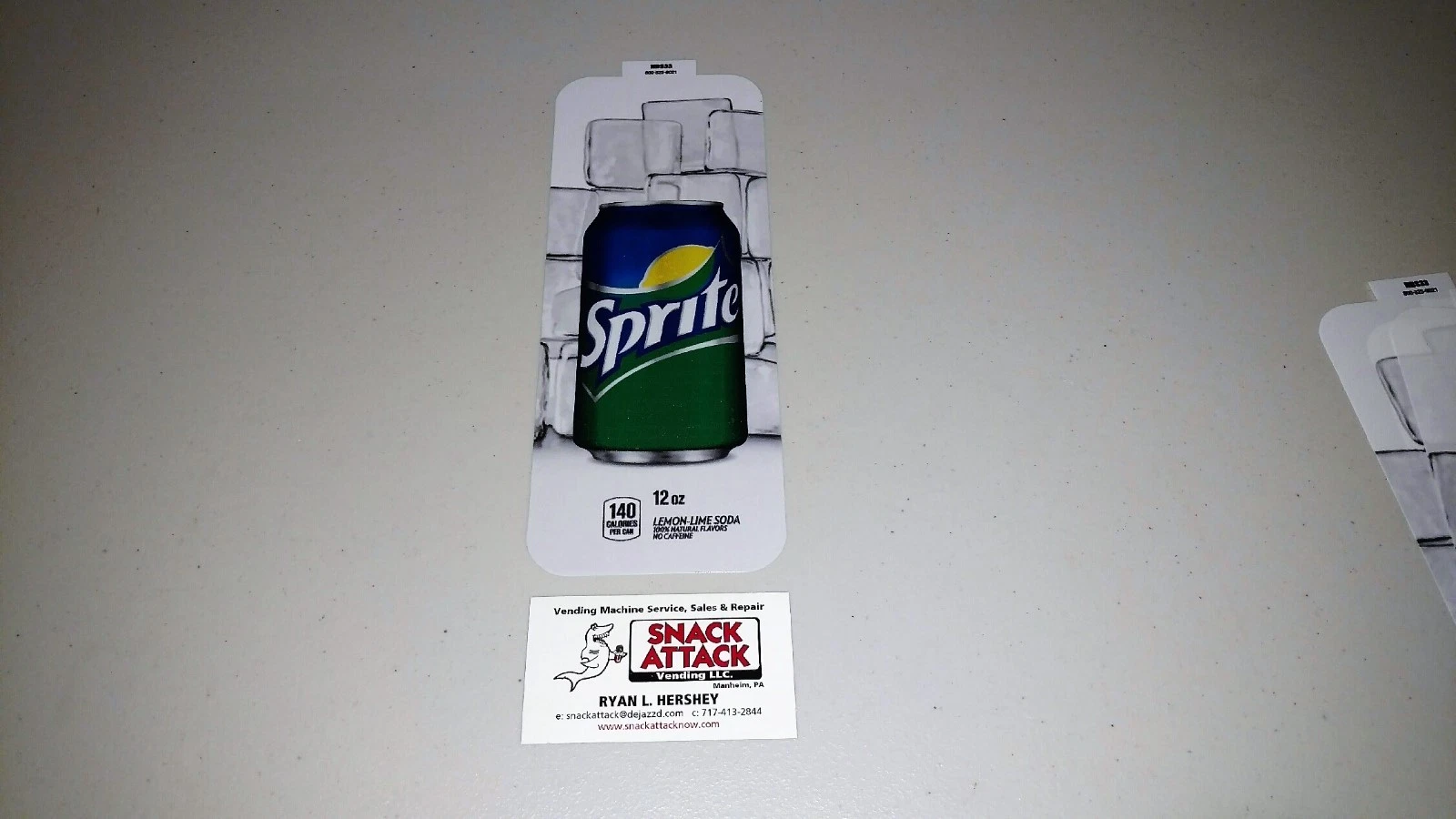 Royal Vendors 12oz Sprite Can Vend Label – Fits 660, 804, 550 Soda Machines