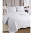 thumbnail image 1 of Royal Verge 100% Hypoallergenic cotton 3 piecegeometry Quilt Set Bedroom Quilt Bedding  King Size white, 1 of 1